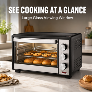 Greenchef Electric OTG (Four à griller et à toaster) |   Conception compacte |   Arrêt automatique |   Verre résistant à la chaleur |   Poignées résistantes à la chaleur | - Product Image 5