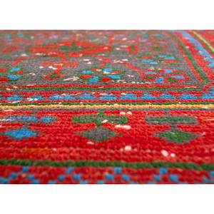 Tapis en laine noués à la main de grande taille, style vintage, motif médaillon rouge et orange, pour salon ou couloir - Pae-2516 - Product Image 3