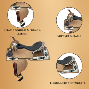 Western leather premium quality beautiful horse <b>saddle</b> - Product Image 4