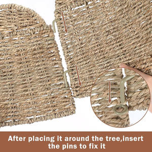 Direct Factory High Quality Seagrass <b>Christmas</b> <b>Tree</b> <b>Skirt</b> Handwoven <b>Wicker</b> Base Cover High Quality OEM ODM Factory Wholesale - Product Image 4