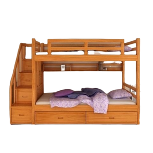 Litera de madera de teca de diseño moderno de alta calidad litera para niños de alta calidad con muchos almacenamiento precio al por mayor - Product Image 1