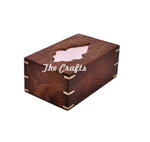 Porte-serviettes de qualité supérieure en bois couleur marron boîte à mouchoirs porte-serviettes pour la maison hôtel et restaurant - Product Image 6