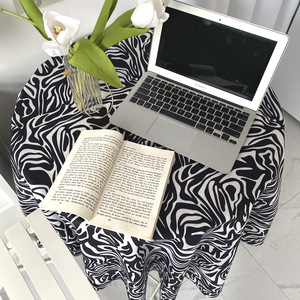 Nappe zèbre de Style coréen noir et blanc chambre fond tissu couverture de Table décoration - Product Image 3