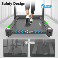 Caminadora Plegable Compacta para el Hogar, Capacidad de Carga de 120 kg, Banda Antideslizante de 5 Capas, Máquina para Caminar y Correr para Ejercicio Diario en Casa