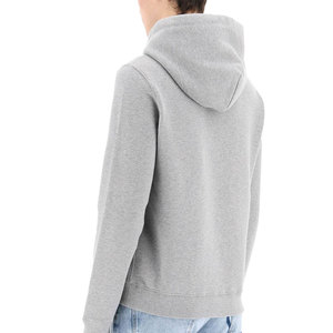 Sudadera con capucha de algodón 100% de moda para hombre de alta gama, sudadera de invierno de gran tamaño de alta calidad con estampado en relieve de calle sólido a granel - Product Image 2
