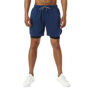 Pantalones cortos para correr 2 en 1 para hombre personalizados al por mayor, pantalones cortos deportivos para Fitness, proveedor de moda al por mayor, pantalones cortos de chándal para Unisex, 2025 - Product Image 6