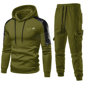 Meilleur prix – Nouvelle arrivée : Survêtement décontracté en coton à capuche pour homme – Léger, respirant, de haute qualité, couleur unie – Idéal pour l'hiver et le streetwear - Product Image 2