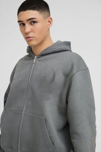 Marfa International Veste à capuche zippée de haute qualité pour homme 480 500 600 Gsm Heavyweight Oversized Drop Shoulder Zip up - Product Image 2