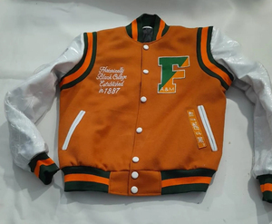 Florida A & M University Famu lana seda invierno transpirable Varsity chaqueta hombres mujeres Vintage bordado Lettermen botón - Product Image 1