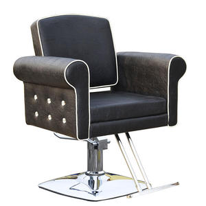 Silla de peluquero de cuero de altura ajustable giratoria de peluquería de lujo de alta calidad - Product Image 5