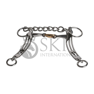 Punta islandese in acciaio inossidabile di alta qualità a singolo giunto di rame bocca con Logo personalizzato cavallo equestre stalla Western Bit - Product Image 6
