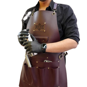Tablier en cuir véritable personnalisé avec logo personnalisé Cadeau d'affaires d'artiste tatoueur avec poches Nom personnalisable pour elle - Product Image 1