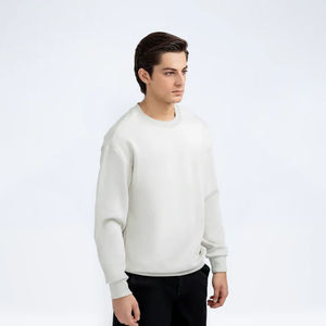 Custom Men's Eco-Friendly <b>Lined</b> High Street Crewneck Winter <b>Sweatshirt</b> with Custom Logo 100% Cotton <b>Fleece</b> Pullover - Product Image 4
