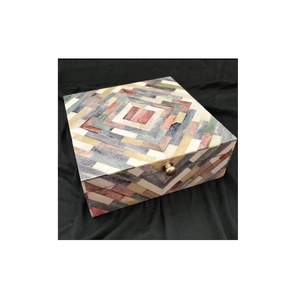 Caja de joyería decorativa con incrustaciones de hueso multicolor de alta calidad, caja de almacenamiento multiusos, caja de recuerdo para accesorios de joyería - Product Image 1