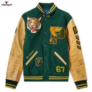 Nouvelle arrivée Veste de baseball vintage personnalisable Varsity Jacket en toile d'hiver unisexe coupe-vent respirante 100% coton - Product Image 4