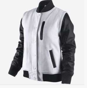 Veste universitaire durable avec manches en cuir, conçue avec des matériaux de qualité supérieure, intérieur confortable, ajustement fluide, mouvement flexible, tendance - Product Image 1