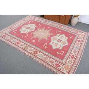 Vintage Rug, 0.5x7.9 ft <b>Runner</b> Turkish Rug, <b>Red</b> White Southwestern Rug - Product Image 4