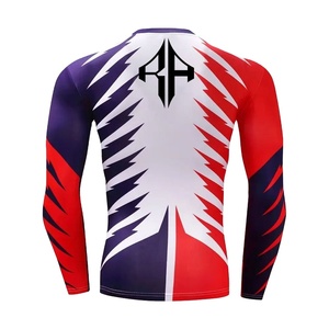 Vêtements de gym Rash Guard légers de haute qualité pour hommes avec logo personnalisé chemise de sublimation en polyester spandex OEM/ODM Service - Product Image 2