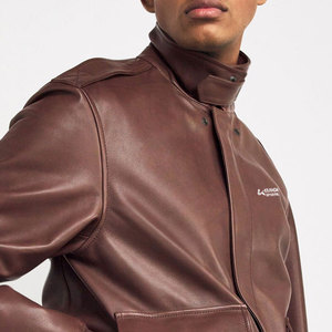 Bonne vente Vestes en cuir à fermeture éclair taille adulte pour hommes/Vestes en cuir pour hommes avec marque privée personnalisée - Product Image 5
