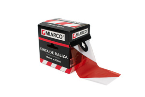 200m. Nastro di segnalazione bianco e rosso da 70 mm (Miarco 5804) - Product Image 3