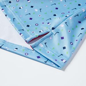 เสื้อกอล์ฟ UPF 50 + ของผู้ชายผ้าถักแบบแห้งเร็วระบายอากาศได้ดีเสื้อยืดเล่นกีฬาสำหรับกีฬากลางแจ้ง - Product Image 3