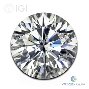 IGI Certified 2 Carat HPHT CVD Lab Grown White Anillo de compromiso redondo suelto D Color VVS2 Claridad para joyería - Product Image 5