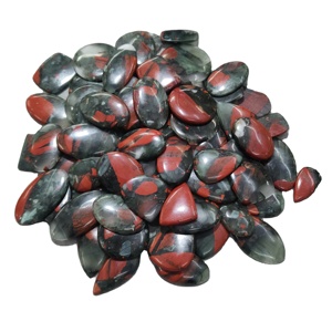 Agate de pierre de sang africaine naturelle de haute qualité Lot de cabochons de pierres précieuses en vrac de haute qualité pour bijoux de guérison Pierre précieuse en vrac - Product Image 3