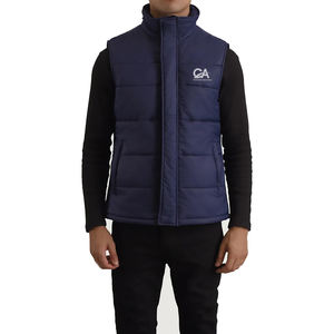 Veste bouffante sans manches à fermeture éclair de style décontracté pour hommes de haute qualité personnalisée OEM gilet d'hiver léger et chaud avec taille personnalisée - Product Image 3