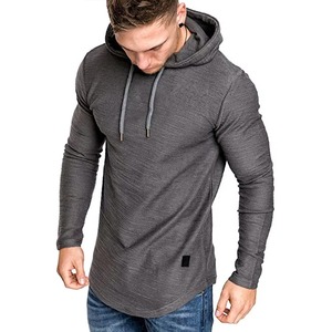 Jersey con capucha Classic Fit 100% algodón para ropa de gimnasio informal Trajes de estilo callejero moderno Sin bolsillos Sudaderas con capucha personalizadas Hombres - Product Image 1