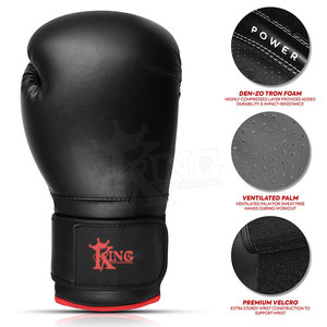 Gants de boxe professionnels personnalisés fabriqués en usine, en cuir, avec motif imprimé, imperméables, antidérapants, fermeture à boucle, tailles 12oz/16oz - Product Image 4
