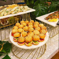Équipement de restauration XINGPAI rehausseurs de nourriture ronds Buffet en acier inoxydable buffet or royal présentoir de nourriture pour la fête de mariage