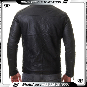 Fabricant OEM sur mesure nouveauté veste de motard de haute qualité pour hommes en cuir de vachette véritable veste respirante à la mode - Product Image 5