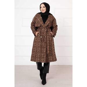 Gabardina con estampado de leopardo Marrón - Product Image 1