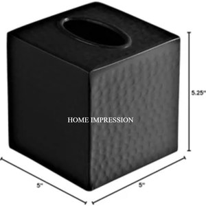 Boîte à mouchoirs rectangulaire de luxe en argent, en acier inoxydable, porte-serviettes en papier métallique européen, salon, table à manger, maison - Product Image 6