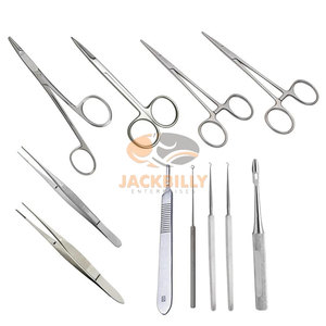 Ensemble d'instruments chirurgicaux réutilisables en acier inoxydable de qualité supérieure, kit de chirurgie mineure, 11 pièces, ciseaux, pinces, instruments médicaux - Product Image 6