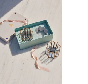 Support de Bougie Votive en Métal Haut de Gamme Fait Main, Revêtement Or, Forme Cylindrique Moderne de Luxe, Décoration Intérieure Estampée - Product Image 5
