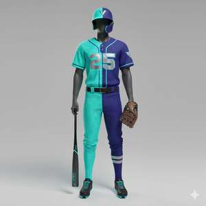 ชุดยูนิฟอร์มเบสบอลพิมพ์ลายตามสั่ง พร้อมชื่อ หมายเลข โลโก้ทีม ผลิตจากโพลีเอสเตอร์ 100% แห้งเร็ว ระบายอากาศได้ดี เหมาะสำหรับการฝึกซ้อม - Product Image 6