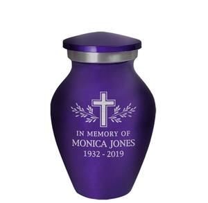 สลักไว้เสมอและตลอดไปในหัวใจของเราโกศขนาดเล็กสลักโกศขนาดพิเศษสำหรับผู้ใหญ่ขี้เถ้ามนุษย์สีม่วง - Product Image 2