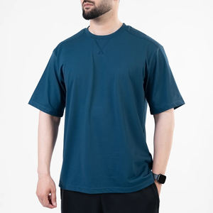 Camisetas de hombre con logotipo personalizado de calidad superior de manga corta transpirable de gran tamaño camiseta en blanco - Product Image 3