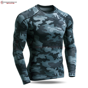 Protège-éruptions à bas prix Conception personnalisée Sublimation imprimé à manches longues Pas cher Prix Plus Size Hommes Rash Guard - Product Image 4