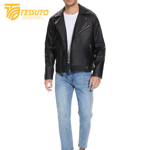 แจ็กเก็ตหนังผู้ชายคอตั้งกันน้ำกันลมระบายอากาศสไตล์วิทยาลัยคลาสสิก - Product Image 2