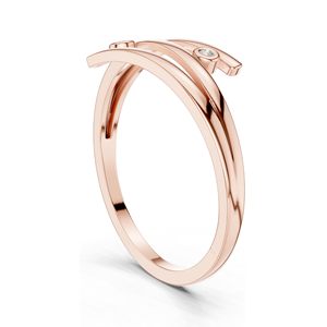 Elegante Anillo de Diamantes de Laboratorio en Oro de 18 Quilates para Mujer, Disponible en Oro Amarillo, Oro Rosa, Oro Blanco y Plata, Diseño Moderno en Espiral con Diamantes de Laboratorio - Product Image 4