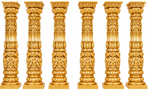 Magnifique structure de mandap de mariage de style maharaja en cristal doré, mandap de mariage luxueux en bois doré avec draperies rouges et décorations florales - Product Image 5