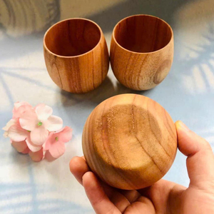 Tasse à thé à café en bois de style vintage avec logo personnalisé direct d'usine, vaisselle ustensile artisanat cadeaux uniques dans les fêtes de mariage - Product Image 6