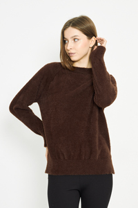Pull en tricot surdimensionné à col rond pour femmes - Product Image 3