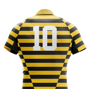 Fabrication en usine d'uniformes de rugby à séchage rapide avec un design unique logo personnalisé imprimé à manches courtes grande taille respirant grande taille - Product Image 6