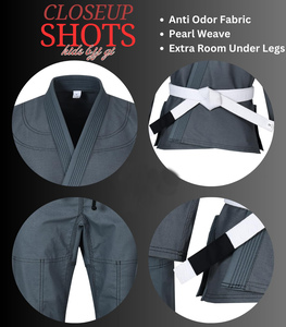 Kimono de Jiu-Jitsu Kimono de Jiu-Jitsu en tissu respirant Lavable en machine Pré-rétréci Kimono parfait pour l'entraînement aux arts martiaux - Product Image 4