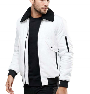 Chaqueta Bomber de Invierno para Hombre, Estilo Nuevo, Personalizada, 100% Poliéster, Nailon Satinado, Chaqueta Bomber de Piloto, Forro Acolchado Bordado, Recubierta - Product Image 1