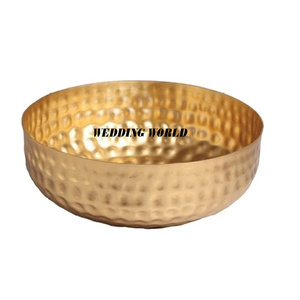 Bol à chocolat en or martelé, forme ronde, qualité supérieure, fait à la main, bol à bonbons classique, élégant et fantaisie - Product Image 1