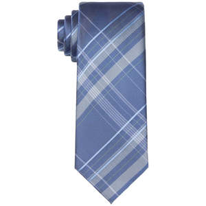 Cravatta a farfalla da uomo Calvin Klein a quadretti blu, taglia unica - Product Image 1